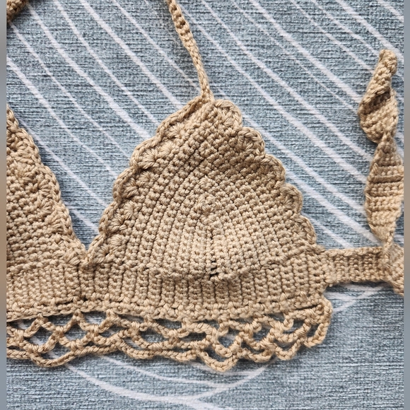 Handmade crochet festival bralette - Picture 3 of 10